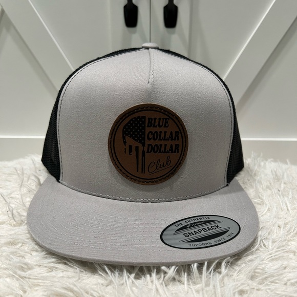 Flat bill SnapBack hat Blue Collar Dollar - Picture 2 of 2